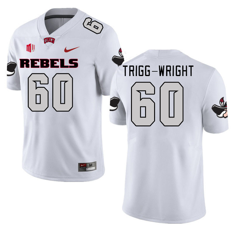 Men-Youth #60 Amani Trigg-Wright UNLV Rebels 2023 College Football Jerseys Stitched-White